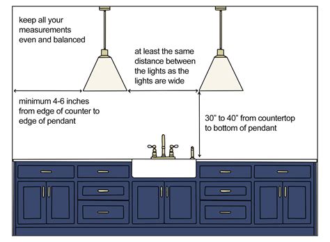 pendant light spacing over island